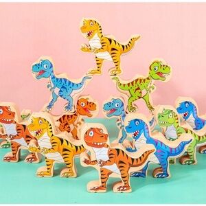 Stacking Dinosaur Wooden Puzzle Set